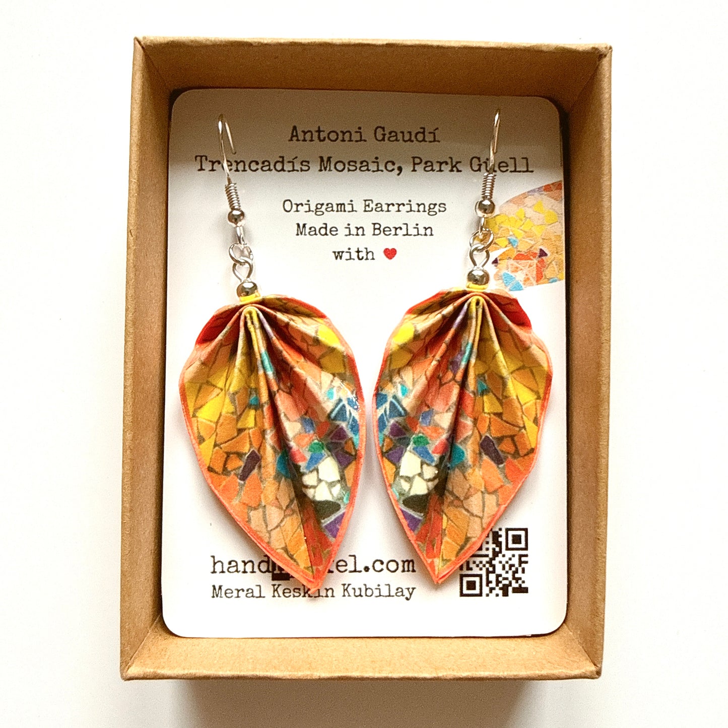 Origami Earrings: Handmade Paper Jewelry Gaudi Mosaic