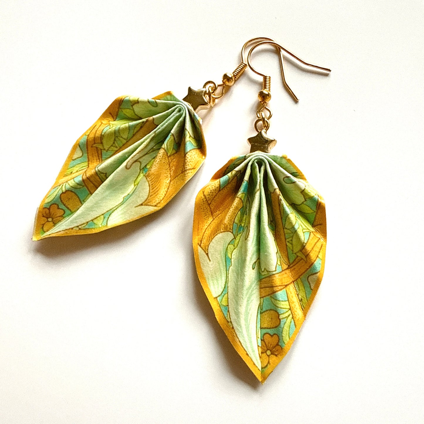 W.Morris St. James (1881) Origami Leaf Earrings