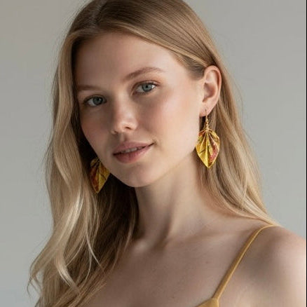 Gaudi Origami Earrings – Park Güell Mosaic Design