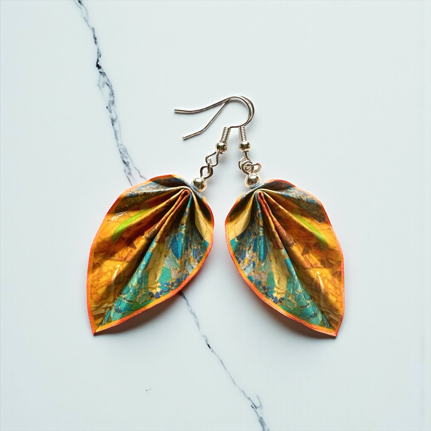 Antoni Gaudi - Trencadis Mosaic, Park Güell handmade origami earrings