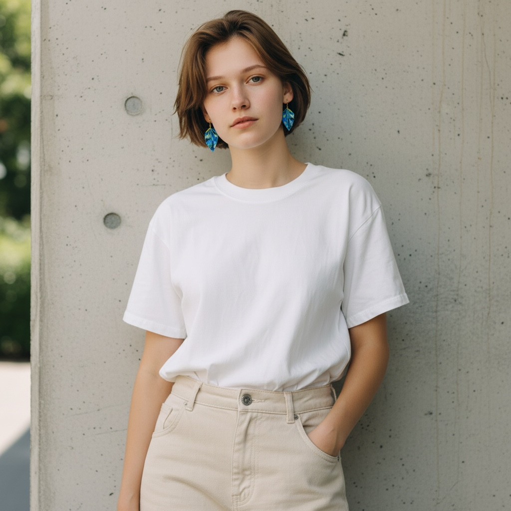 Origami Leaf Earrings